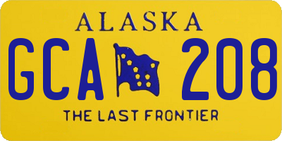 AK license plate GCA208