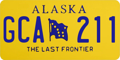 AK license plate GCA211