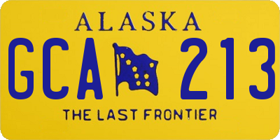 AK license plate GCA213