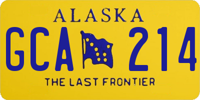 AK license plate GCA214