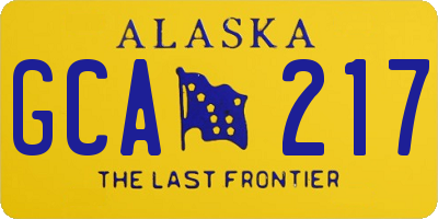 AK license plate GCA217