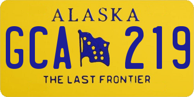 AK license plate GCA219