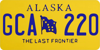 AK license plate GCA220