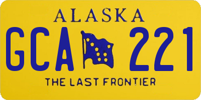 AK license plate GCA221
