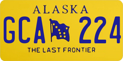 AK license plate GCA224