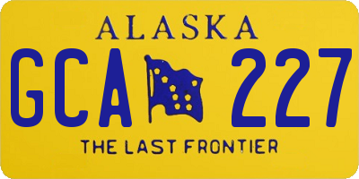 AK license plate GCA227