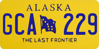 AK license plate GCA229