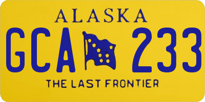 AK license plate GCA233