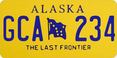 AK license plate GCA234
