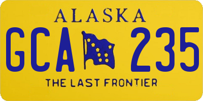 AK license plate GCA235