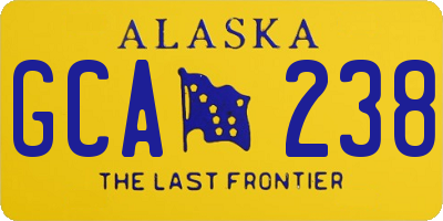 AK license plate GCA238