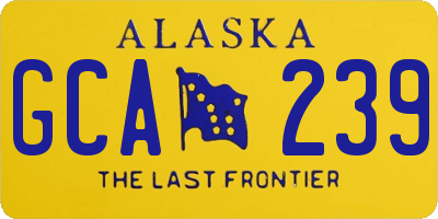 AK license plate GCA239