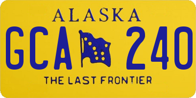 AK license plate GCA240