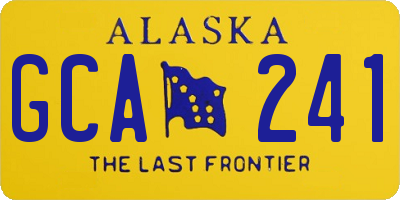 AK license plate GCA241