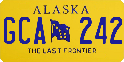 AK license plate GCA242
