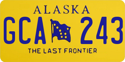 AK license plate GCA243