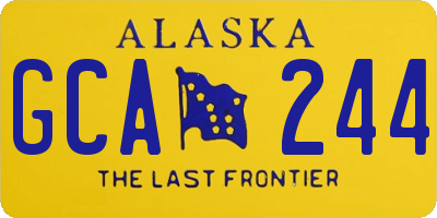 AK license plate GCA244
