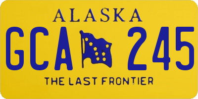 AK license plate GCA245
