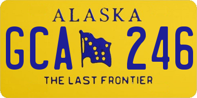 AK license plate GCA246
