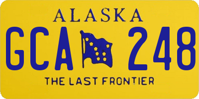AK license plate GCA248