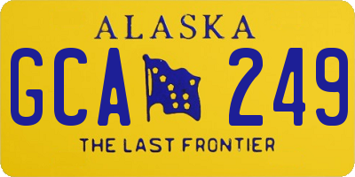AK license plate GCA249