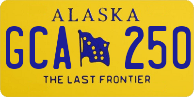 AK license plate GCA250