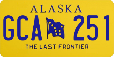 AK license plate GCA251