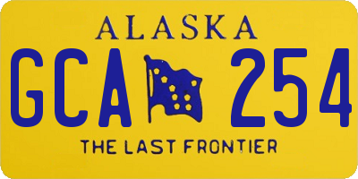AK license plate GCA254