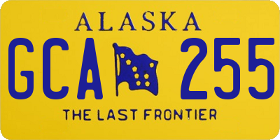 AK license plate GCA255