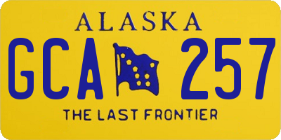 AK license plate GCA257