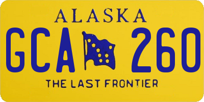 AK license plate GCA260