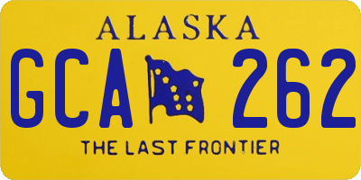 AK license plate GCA262