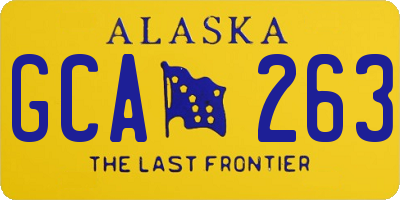 AK license plate GCA263