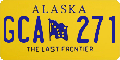 AK license plate GCA271