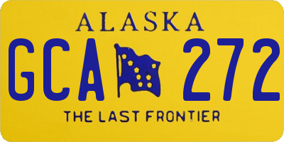 AK license plate GCA272