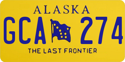 AK license plate GCA274