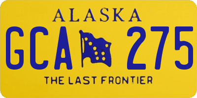 AK license plate GCA275