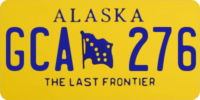 AK license plate GCA276