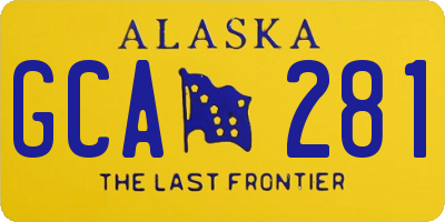 AK license plate GCA281