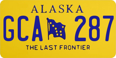 AK license plate GCA287
