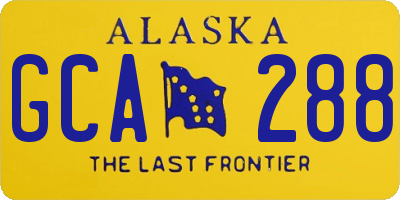 AK license plate GCA288