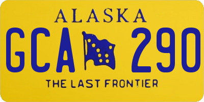 AK license plate GCA290
