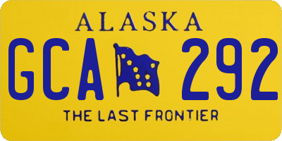 AK license plate GCA292