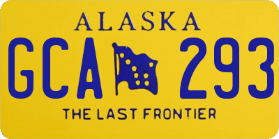 AK license plate GCA293