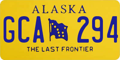 AK license plate GCA294