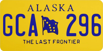 AK license plate GCA296