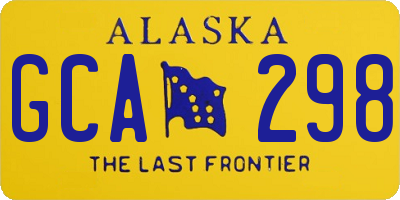 AK license plate GCA298