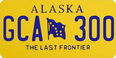 AK license plate GCA300