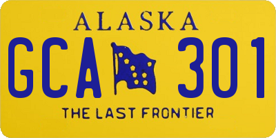 AK license plate GCA301