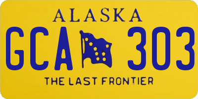 AK license plate GCA303